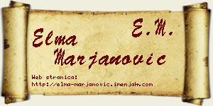 Elma Marjanović vizit kartica